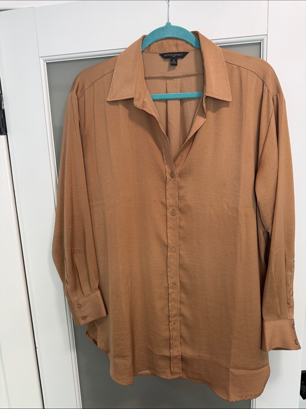 Banana Republic Rust Brown Button-Up Blouse